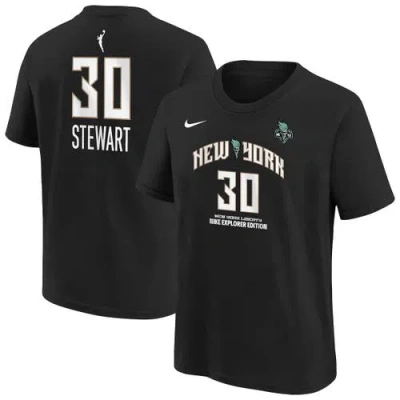 Nike Kids' Youth  Breanna Stewart Black New York Liberty Explorer Edition Player Name & Number T-shirt