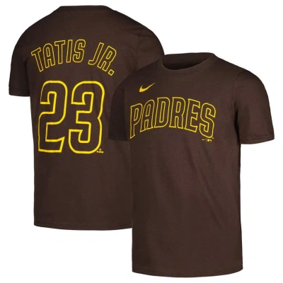 Nike Kids' Big Boys  Fernando Tatis Jr. Brown San Diego Padres Home Player Name And Number T-shirt