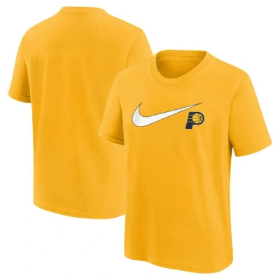Nike Kids' Youth  Gold Indiana Pacers Swoosh T-shirt