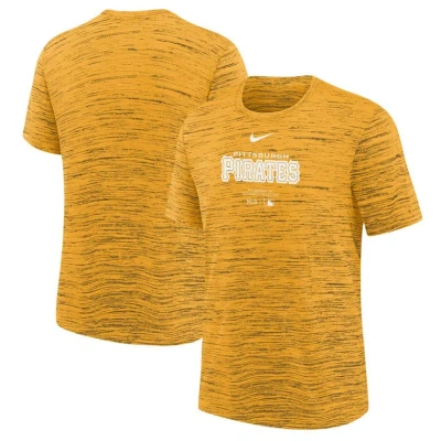 Nike Kids' Youth  Gold Pittsburgh Pirates Authentic Collection Practice Performance T-shirt