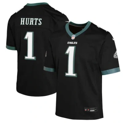Nike Jalen Hurts Philadelphia Eagles Big Kids'  Dri-fit Nfl Football Jersey In Black