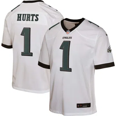 Nike Jalen Hurts Philadelphia Eagles Big Kids'  Dri-fit Nfl Football Jersey In White