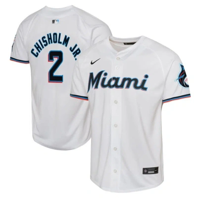 Nike Kids' Youth  Jazz Chisholm White Miami Marlins Home Limited Player Jersey