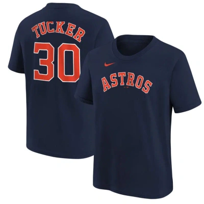 Nike Kids' Youth  Kyle Tucker Navy Houston Astros Name & Number T-shirt