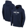 NIKE YOUTH NIKE NAVY BOSTON RED SOX AUTHENTIC COLLECTION PERFORMANCE PULLOVER HOODIE