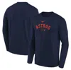 NIKE YOUTH NIKE NAVY HOUSTON ASTROS AUTHENTIC COLLECTION LONG SLEEVE PERFORMANCE T-SHIRT