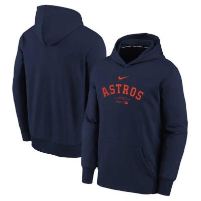 Nike Kids' Youth  Navy Houston Astros Authentic Collection Performance Pullover Hoodie