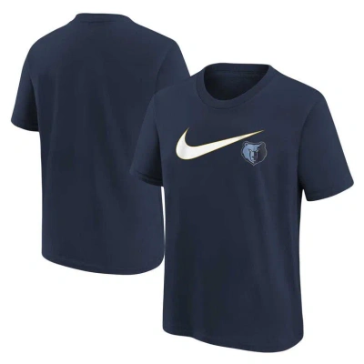 Nike Kids' Youth  Navy Memphis Grizzlies Swoosh T-shirt