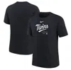 NIKE YOUTH NIKE NAVY MINNESOTA TWINS AUTHENTIC COLLECTION PRACTICE PERFORMANCE T-SHIRT