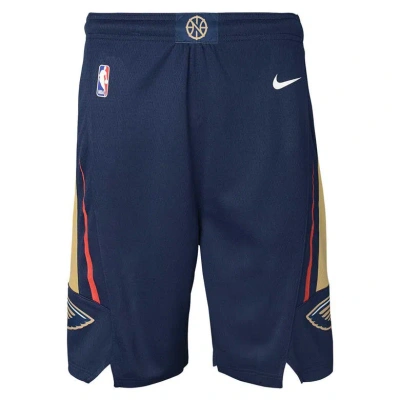 Nike Kids' Youth  Navy New Orleans Pelicans Swingman Performance Shorts – Icon Edition