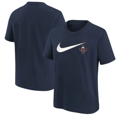 Nike Kids' Youth  Navy New Orleans Pelicans Swoosh T-shirt
