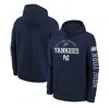 NIKE YOUTH NIKE NAVY NEW YORK YANKEES COOPERSTOWN COLLECTION SPLITTER CLUB FLEECE PULLOVER HOODIE
