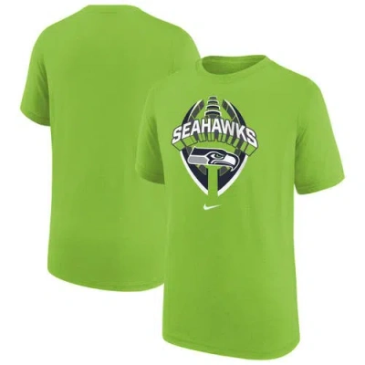 Nike Kids' Youth  Neon Green Seattle Seahawks Icon Legend T-shirt