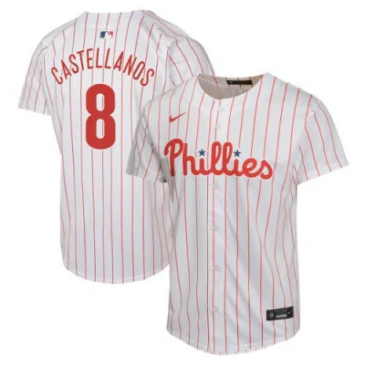 Nike Kids' Youth  Nick Castellanos White Philadelphia Phillies Home Game Player Jersey