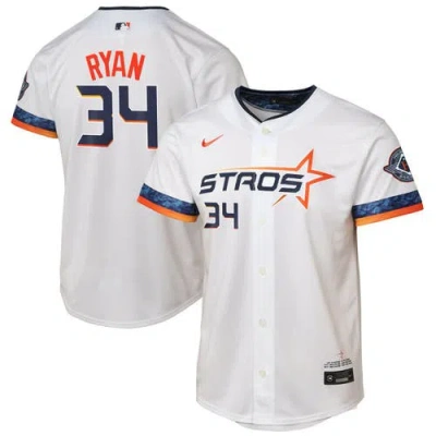 Nike Kids' Youth  Nolan Ryan White Houston Astros 2025 City Connect Limited Player Jersey