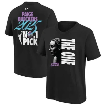 Nike Kids' Youth  Paige Bueckers Black 2025 Wnba Draft The One T-shirt
