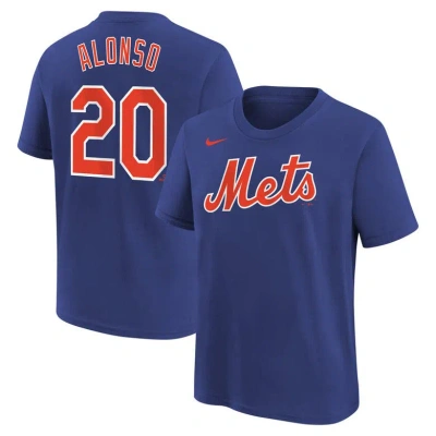 Nike Kids' Big Boys  Pete Alonso Royal New York Mets Home Player Name And Number T-shirt