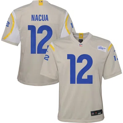 Nike Kids' Youth  Puka Nacua Cream Los Angeles Rams Alternate Game Jersey In White