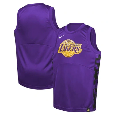 Nike Kids' Youth   Purple Los Angeles Lakers Courtside Starting Five Team Jersey