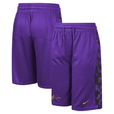 Nike Kids' Youth  Purple Los Angeles Lakers Courtside Starting Five Team Shorts