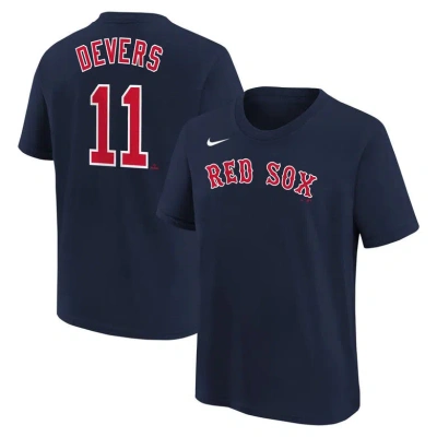 Nike Kids' Youth  Rafael Devers Navy Boston Red Sox Home Player Name & Number T-shirt