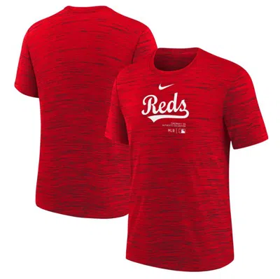Nike Kids' Youth  Red Cincinnati Reds Authentic Collection Practice Performance T-shirt