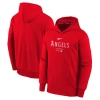 NIKE YOUTH NIKE RED LOS ANGELES ANGELS AUTHENTIC COLLECTION PERFORMANCE PULLOVER HOODIE