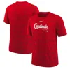 NIKE YOUTH NIKE RED ST. LOUIS CARDINALS AUTHENTIC COLLECTION PRACTICE PERFORMANCE T-SHIRT