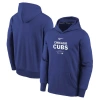 NIKE YOUTH NIKE ROYAL CHICAGO CUBS AUTHENTIC COLLECTION PERFORMANCE PULLOVER HOODIE