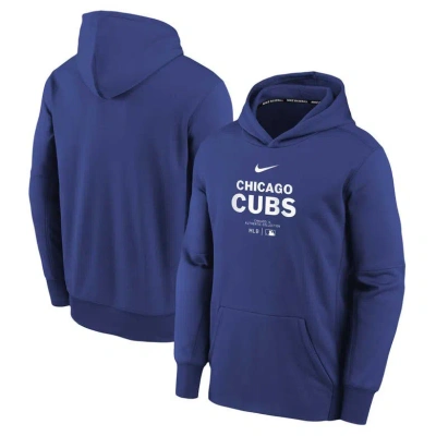 Nike Kids' Youth  Royal Chicago Cubs Authentic Collection Performance Pullover Hoodie