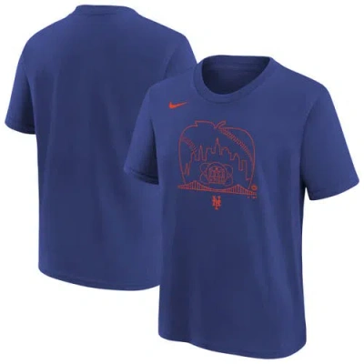 Nike Kids' Youth  Royal New York Mets Local T-shirt In Blue