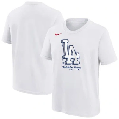 Nike Kids' Youth  White Los Angeles Dodgers Local T-shirt