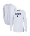 Nike Youth White Illinois Fighting Illini 2024 On-court Bench Energy T-shirt In White