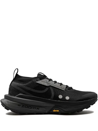 Nike Zegama 2 Stretch-jersey And Rubber-trimmed Mesh Trail Running Sneakers In Black