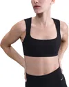 Nike Zenvy Cut Out Square Neck Bra In Black