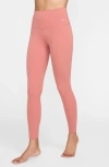 Nike Zenvy Dri-fit High Waist Leggings In Canyon Pink/black