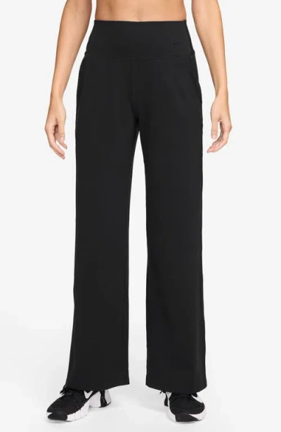 Nike Zenvy Dri-fit High Waist Wide Leg Pants In Black