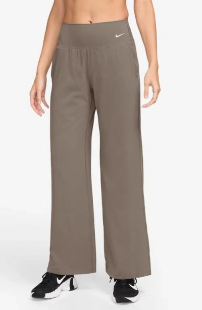 Nike Zenvy Dri-fit High Waist Wide Leg Pants In Gray