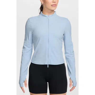 Nike Zenvy Dri-fit Long-sleeve Full Zip Top In Blue