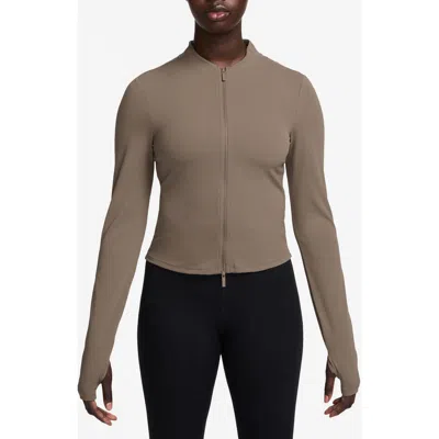 Nike Zenvy Dri-fit Infinasoft Jacket In Brown