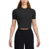 Nike Zenvy Dri-fit Rib T-shirt In Black