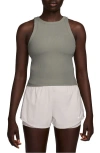 Nike Zenvy Dri-fit Rib Tank In Light Army/ White