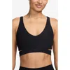 Nike Zenvy Dri-fit Wide Rib Sports Bra In Black/pcg3c