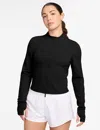 Nike Zenvy Dri-fit Long-sleeve Full Zip Top In Black