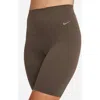 Nike Zenvy Gentle Support High Waist Bike Shorts In Baroque Brown/black