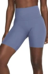 Nike Zenvy Gentle Support High Waist Bike Shorts In Diffused Blue/black