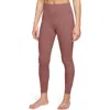 Nike Zenvy Gentle Support High Waist Pocket Ankle Leggings In Canyon Pink/black