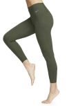 Nike Zenvy Gentle Support High Waist Pocket Ankle Leggings In Cargo Khaki/black