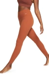 Nike Zenvy Gentle Support High Waist Pocket Ankle Leggings In Dkrset/black