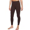 Nike Zenvy Gentle Support High Waist Pocket Ankle Leggings In Earth/black